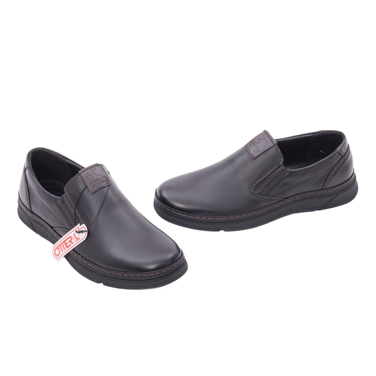 Pantofi barbati casual din piele naturala Otter 1DT90002A 01-N negru