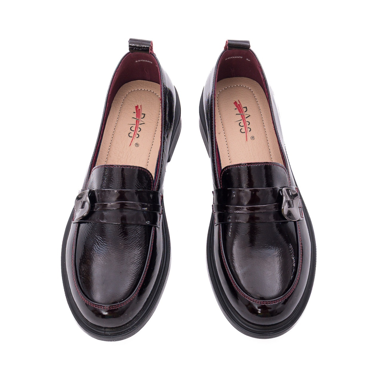 Pantofi dama eleganti din piele naturala lacuita PASS Collection 1X490002B 23-L bordo