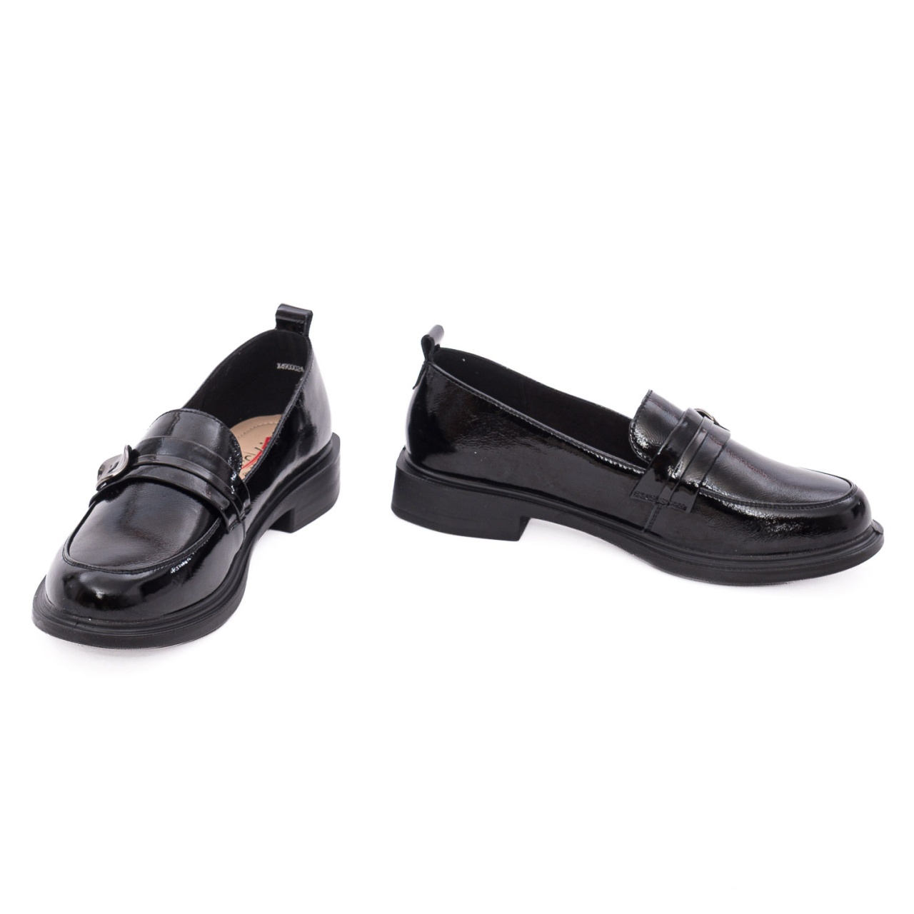 Pantofi dama eleganti din piele naturala lacuita PASS Collection 1X490002A 01-L negru