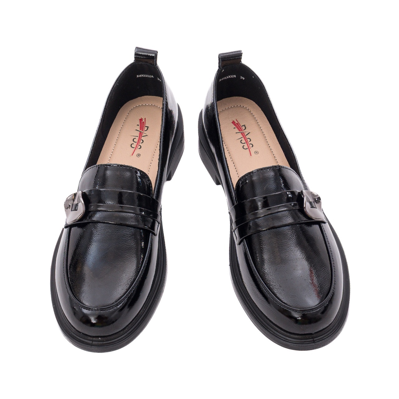 Pantofi dama eleganti din piele naturala lacuita PASS Collection 1X490002A 01-L negru