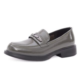 Pantofi dama eleganti din piele naturala lacuita PASS Collection 1M590014B 40-L kaki