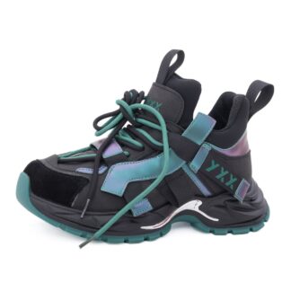 Pantofi dama sport din piele mix Gryxx 1LY90020B 18-Z negru diverse