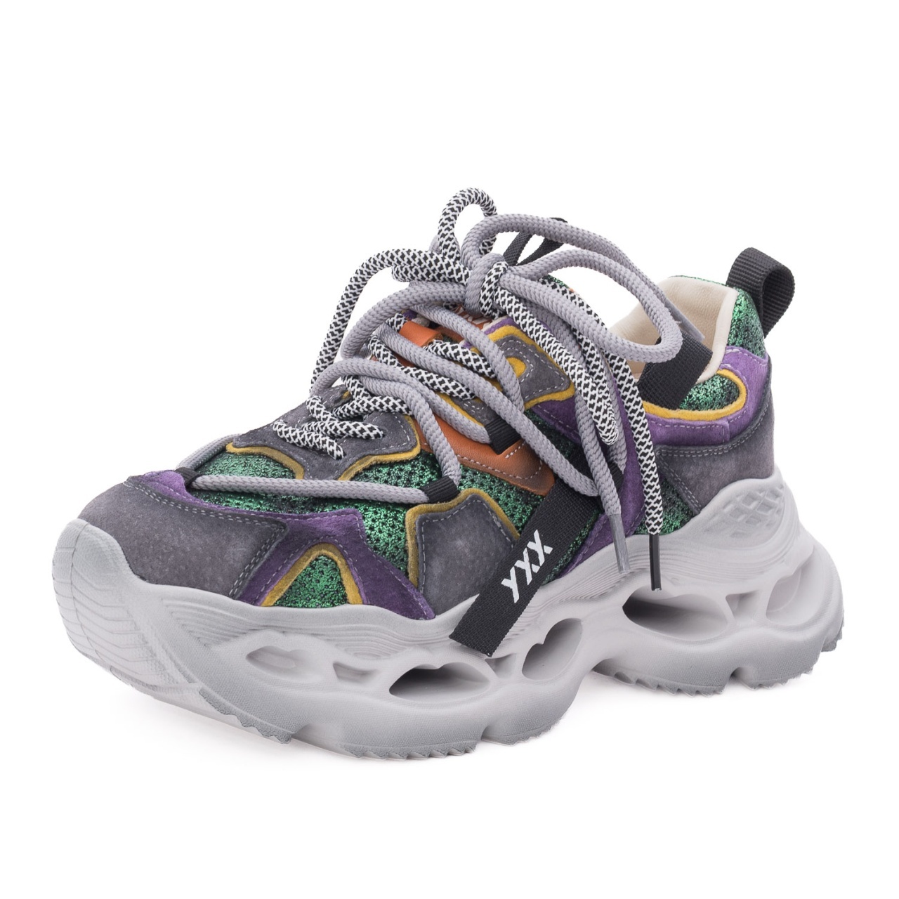 Pantofi dama sport din piele naturala Gryxx 1LY90011A 15-N multicolor