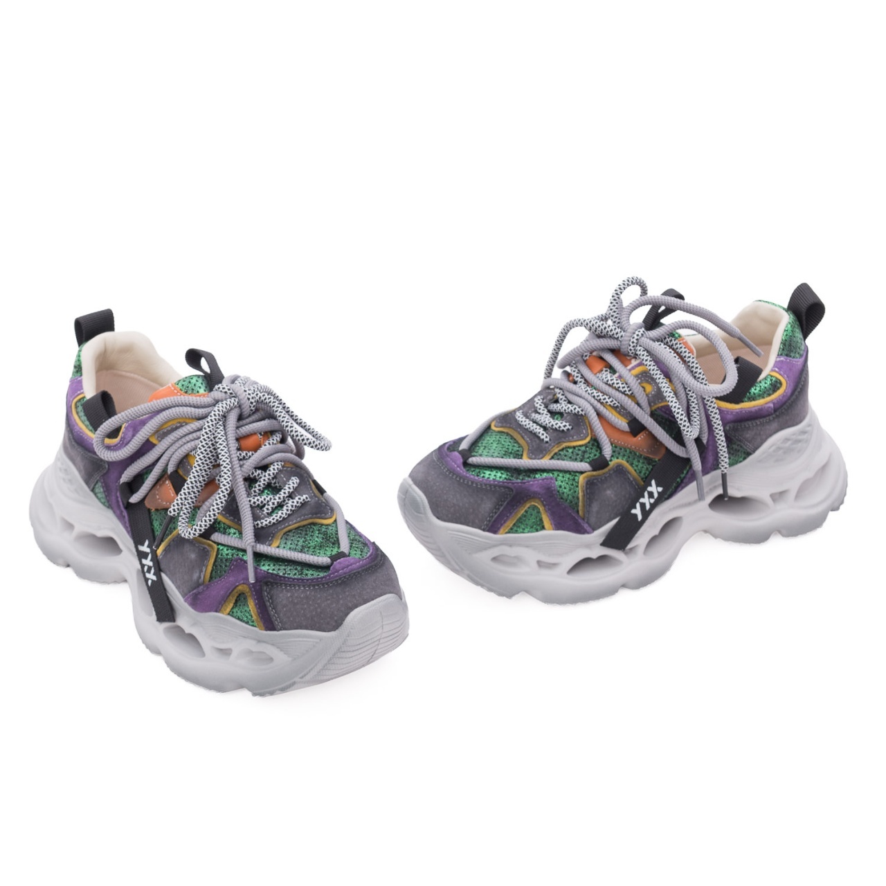 Pantofi dama sport din piele naturala Gryxx 1LY90011A 15-N multicolor