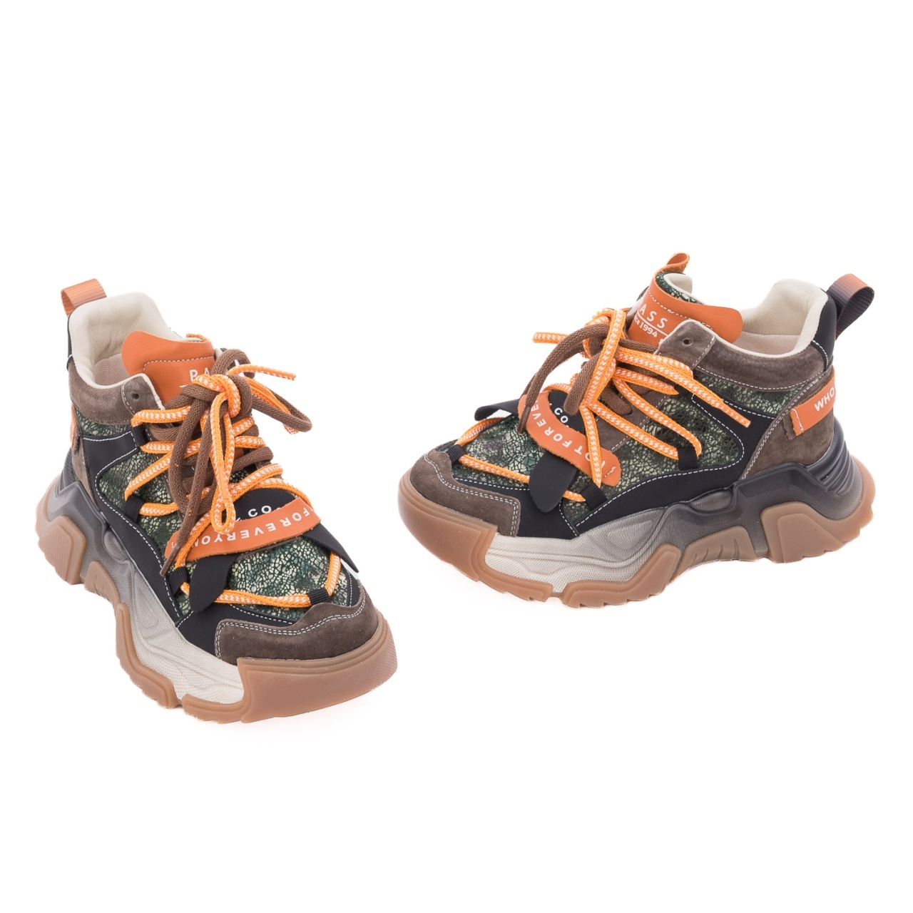 Pantofi dama sport din piele naturala intoarsa PASS Collection 1LY90001B H6-I maro diverse