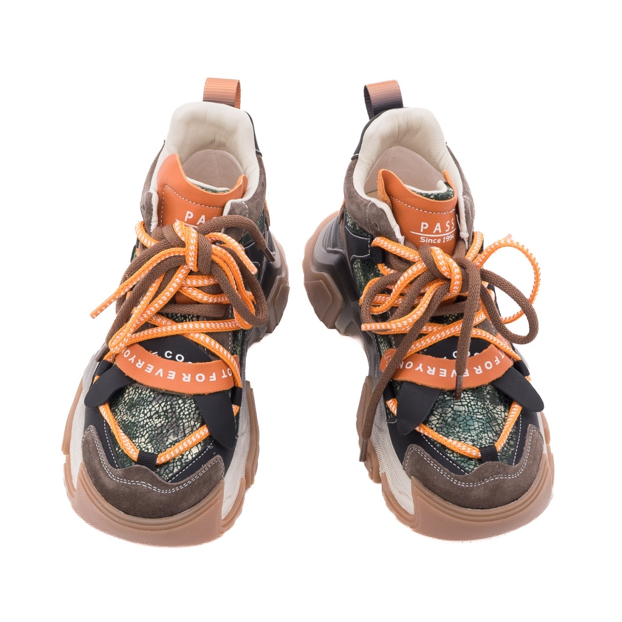 Pantofi dama sport din piele naturala intoarsa PASS Collection 1LY90001B H6-I maro diverse