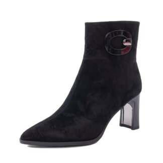 Botine dama din piele intoarsa Epica 1K390003B 01-I negru