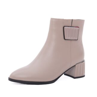 Botine dama din piele naturala Epica 1K390004A 03-N bej