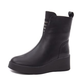 Ghete dama din piele naturala Karisma 1DL70021A 01-N negru