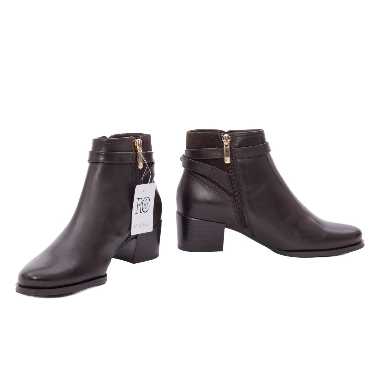 Botine dama din piele naturala Regarde le Ciel JOLENE 39 7321 CASTAGNO CHOCOLATE maro ciocolatiu