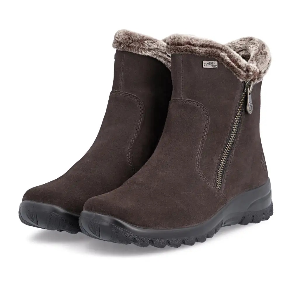 Botine dama Rieker L7162-25 maro inchis