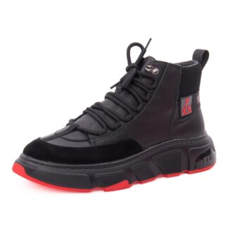 Ghete barbati din piele naturala Gryxx 1JS90005 01-N negru