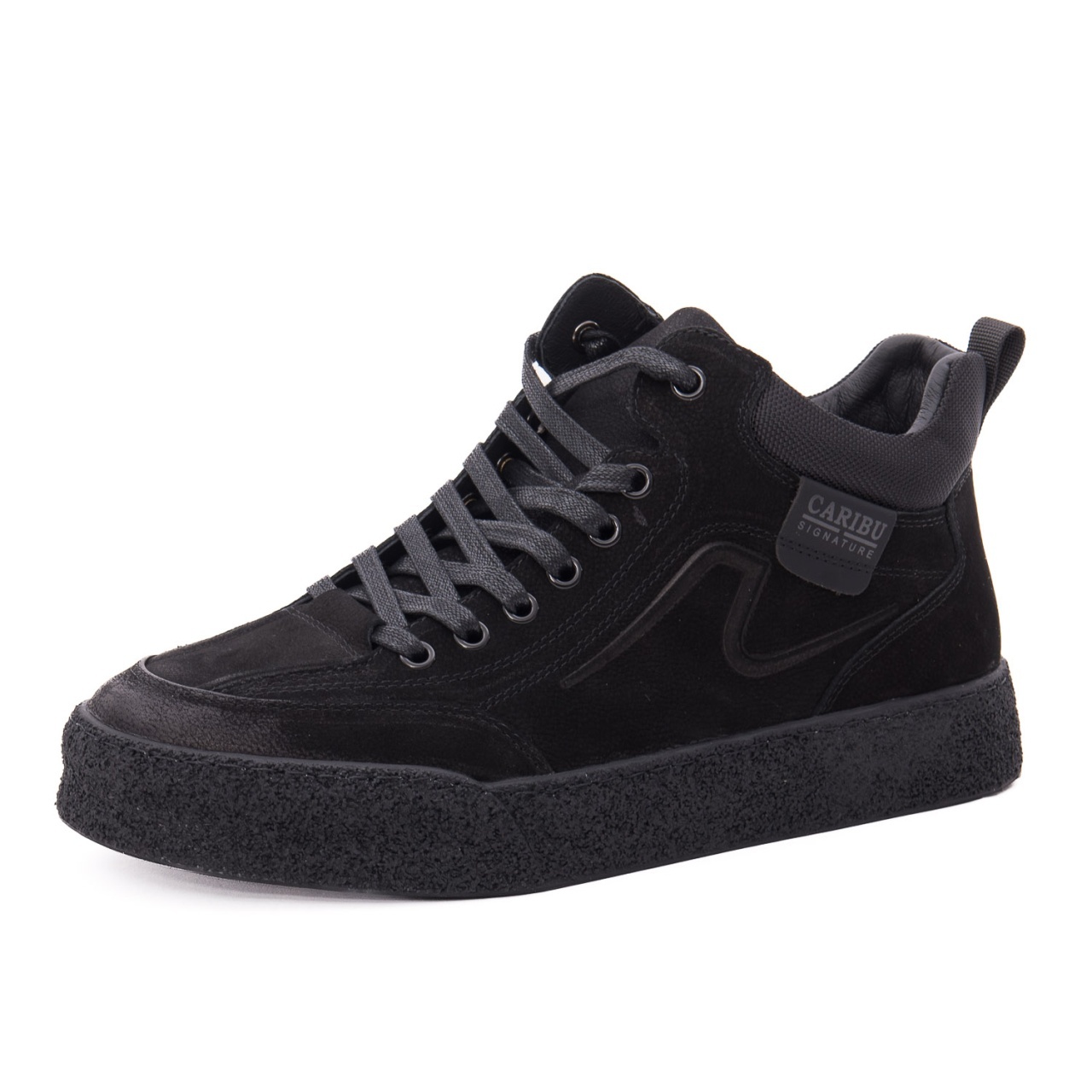 Ghete barbati din piele naturala intoarsa Caribu 1J290005A 01-I negru