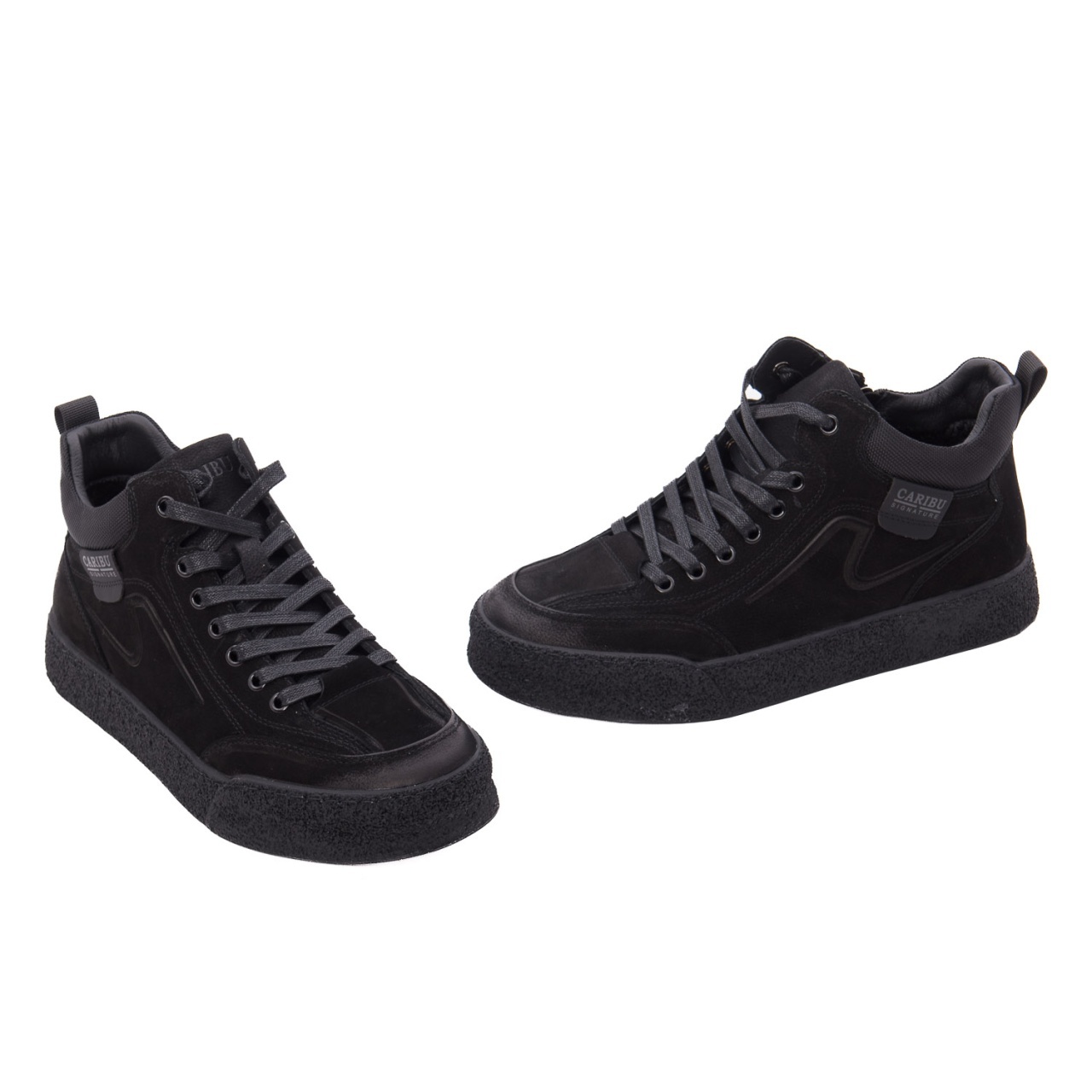 Ghete barbati din piele naturala intoarsa Caribu 1J290005A 01-I negru