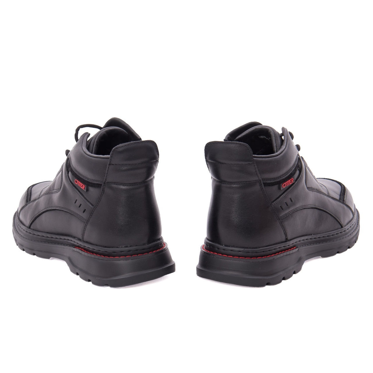 Ghete barbati din piele naturala Otter 1E690014A 01-N negru
