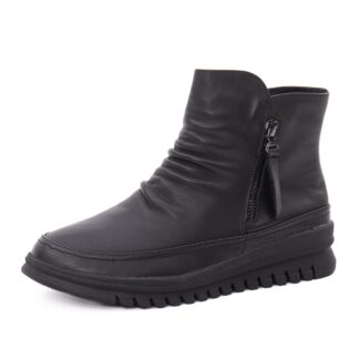Ghete dama din piele naturala Feeling 1066 negru