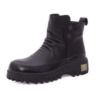 Ghete dama din piele naturala Feeling 26128 negru