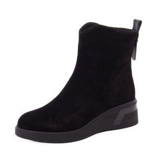 Ghete dama din piele naturala intoarsa Feeling 27-020-01 negru