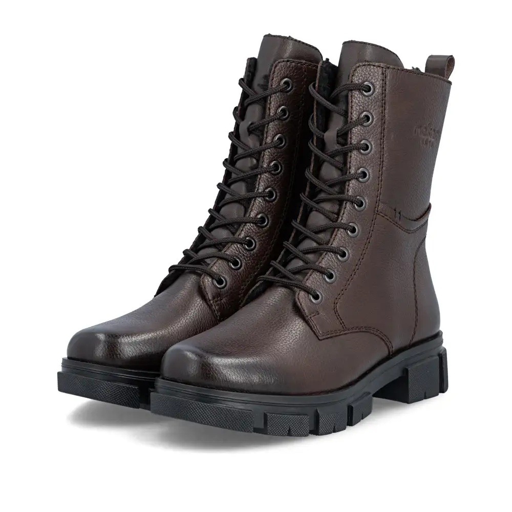 Ghete dama Rieker Y7116-25 maro