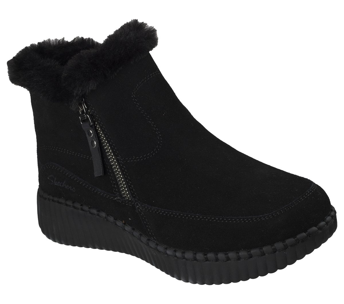 Ghete damă Skechers Wilshire Blvd Fresh Zip 168108 BBK negru