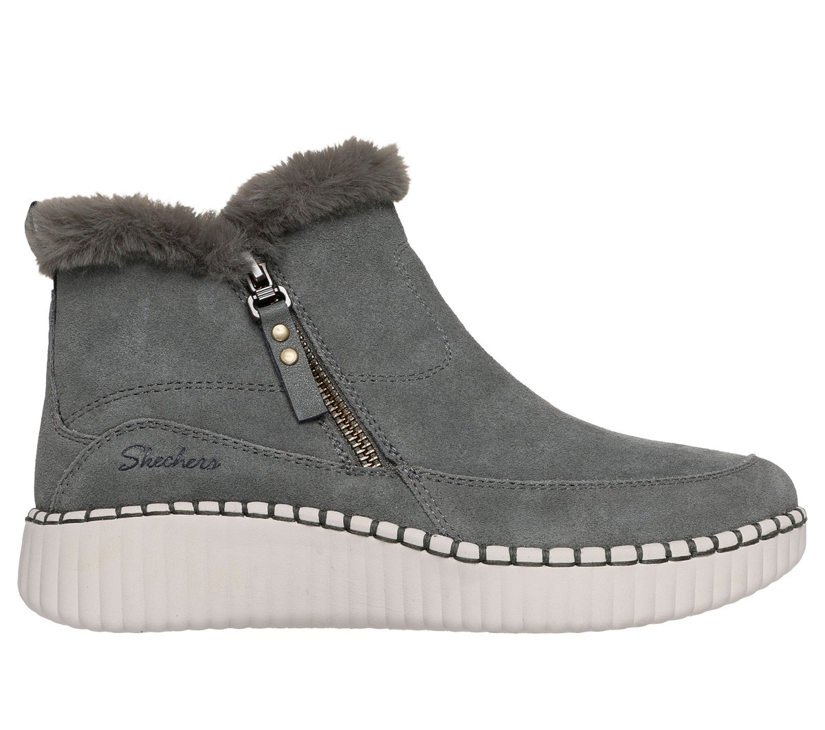 Ghete damă Skechers Wilshire Blvd Fresh Zip 168108 OLV verde oliv