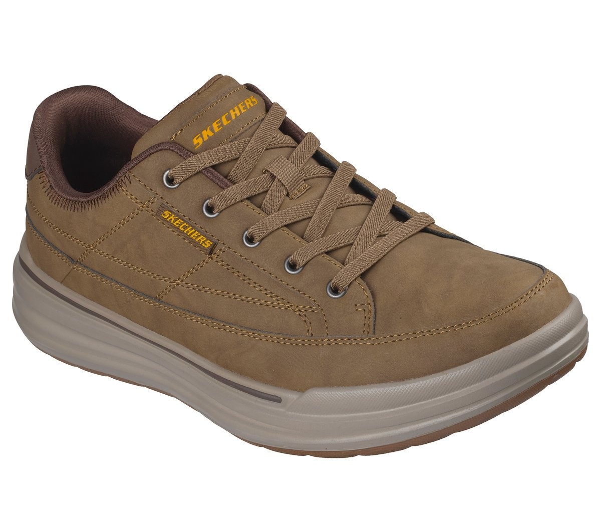 Pantofi casual bărbați Skechers Sterling Cedrick 211394 LTBR maro deschis