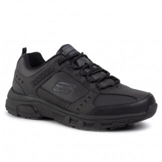 Adidasi barbati sport Skechers negru imitatie piele